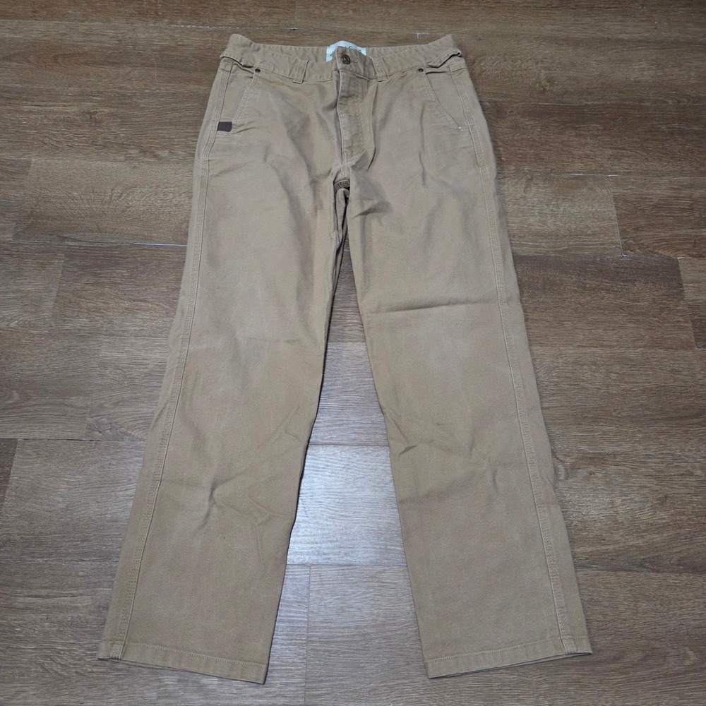 Duck Camp Brush Pants Mens 34R Tan Khaki Cotton Nylon Stretch Outdoor Hunting